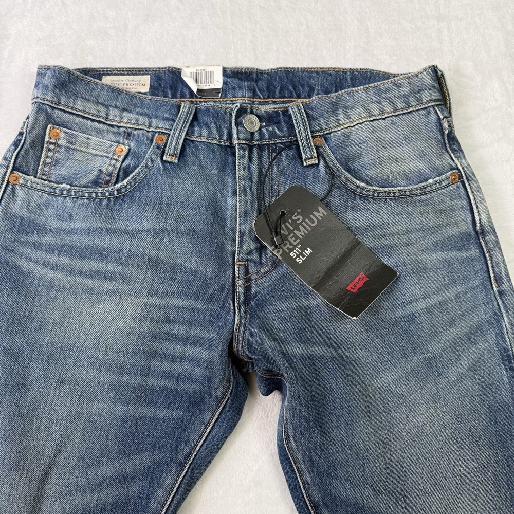 Levi's‎ Premium 511 Slim Fit Men's Stretch Selvedge Jeans Size 30x32 Denim NWT